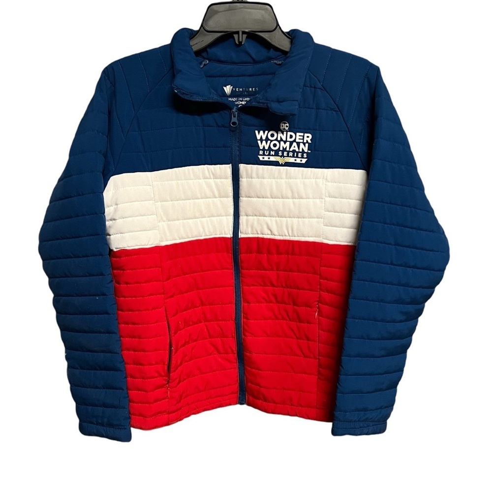 DC Comics Wonder Woman Quilted Puffer Run Series Lightweight Jacket M